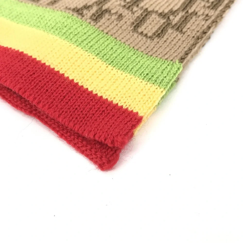 Dior Tan Scarf with Red and Yellow Accents - Picture 4 of 9